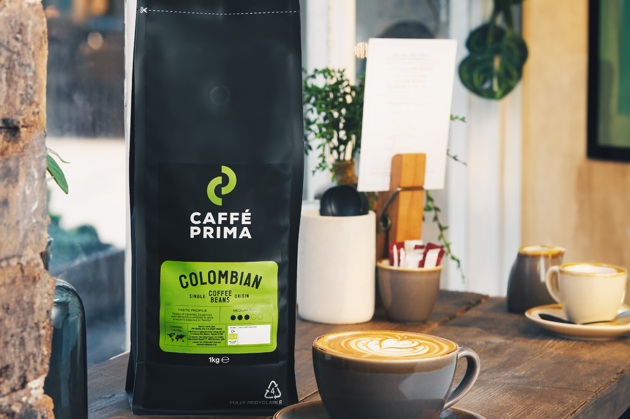 1 kg bag of Colombian Coffee Beans by Caffe Prima