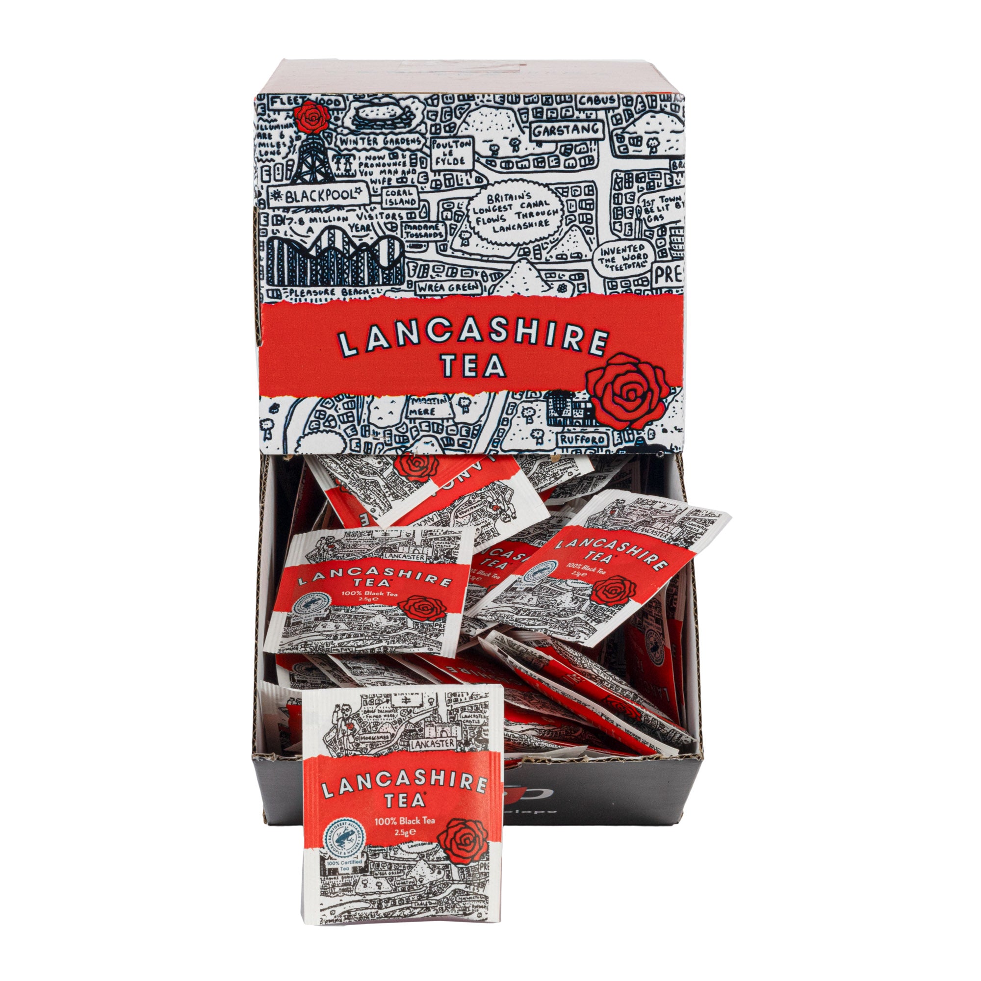 Lancashire Tea Tag & Envelope Dispenser 250 Tea Bags