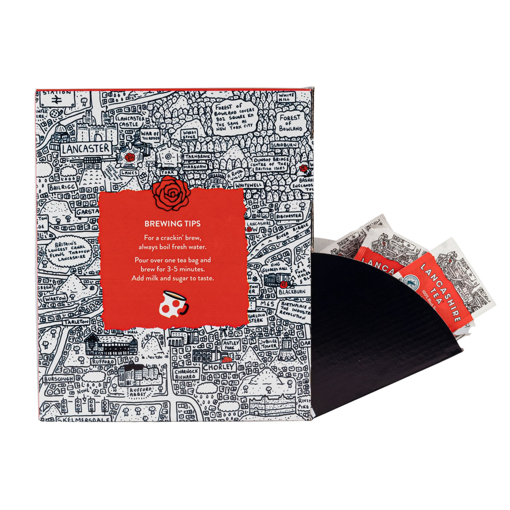 Lancashire Tea Tag & Envelope Dispenser 250 Tea Bags