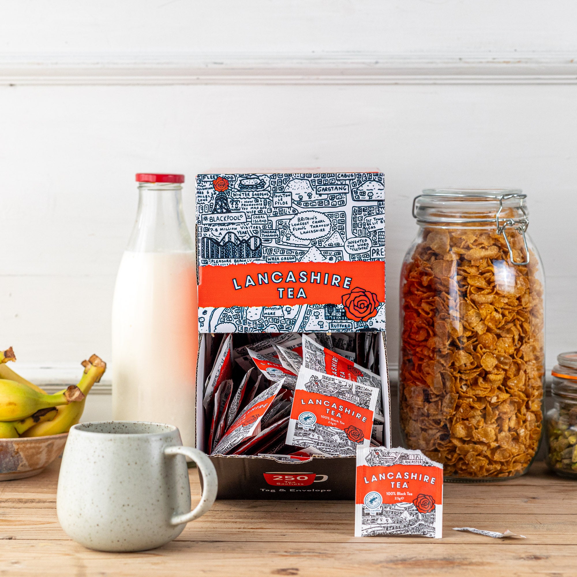 Lancashire Tea Tag & Envelope Dispenser 250 Tea Bags