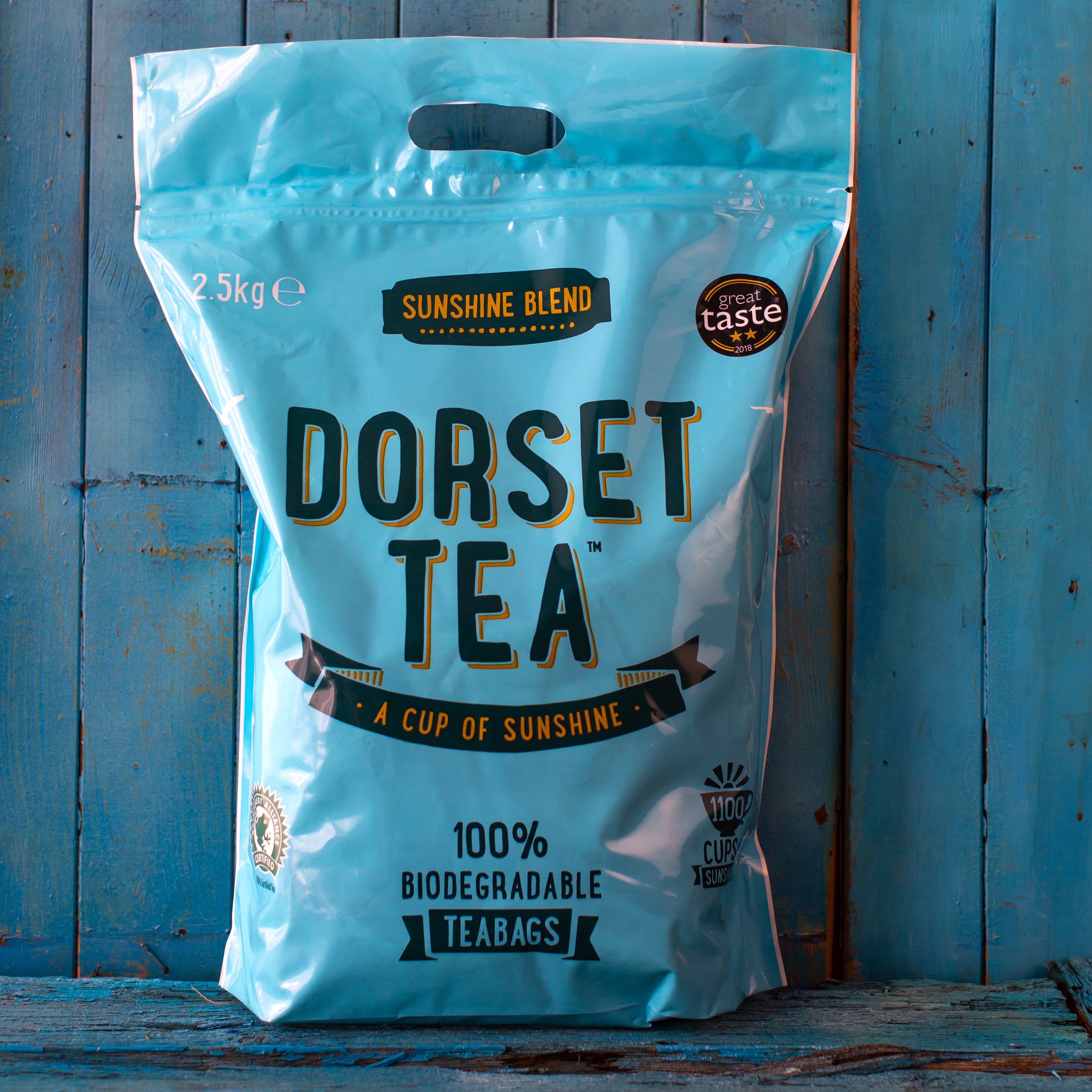 Lifestyle Image of Dorset Tea Sunshine Blend with Tea in a Cup