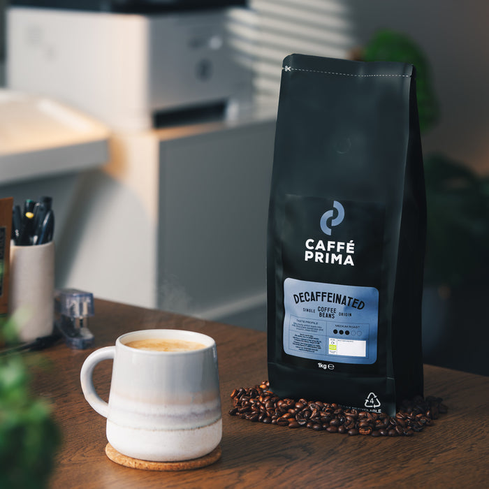 Caffé Prima Decaffeinated Coffee Beans 1kg & 6kg