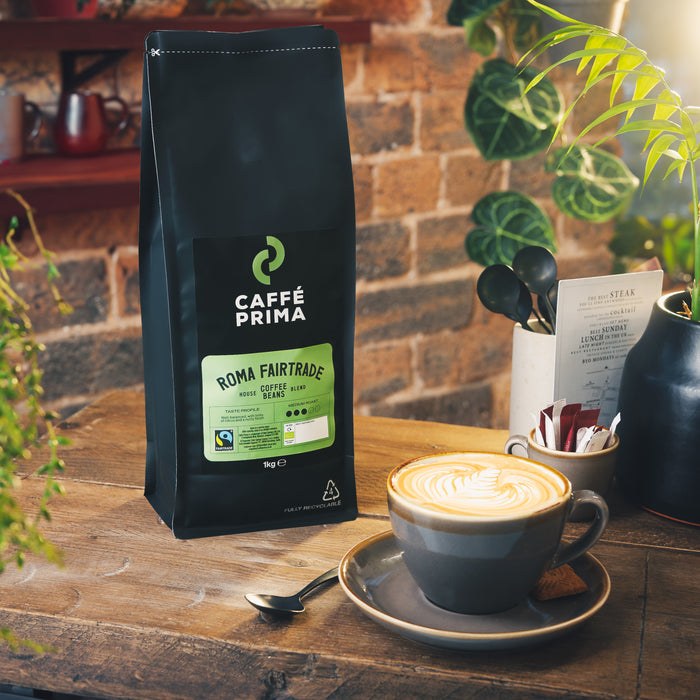 Caffé Prima Roma Fairtrade Coffee Beans 1kg & 6kg