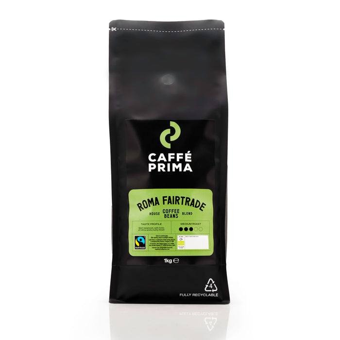Caffé Prima Roma Fairtrade Coffee Beans 1kg & 6kg