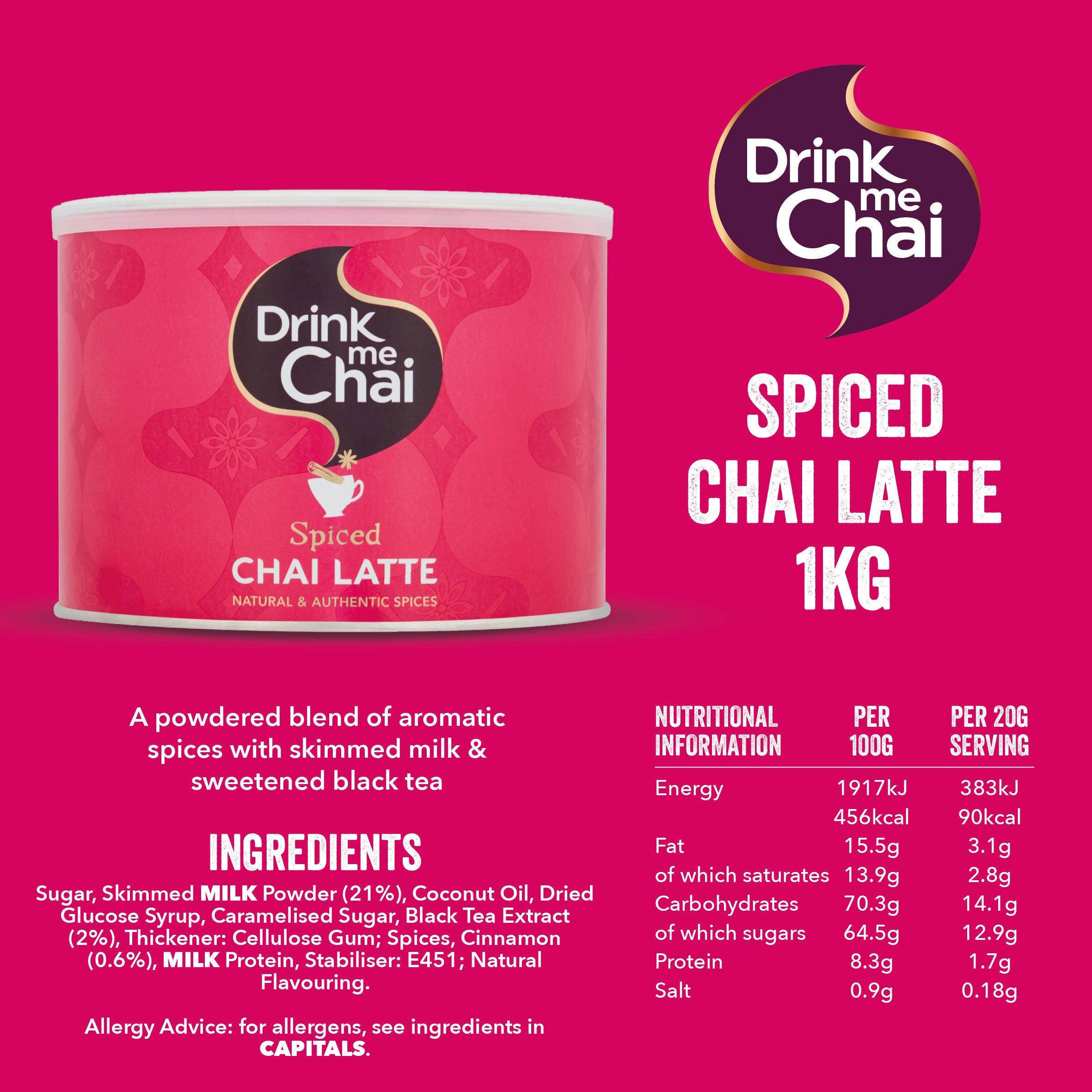 Drink Me Chai Spiced Chai Latte