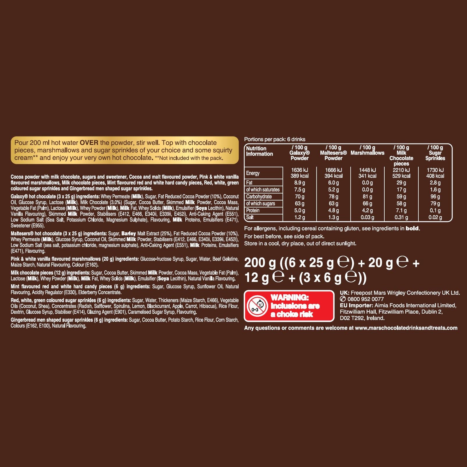 Hot Chocolate Gift Set - Maltesers & Galaxy Hot Chocolate Station