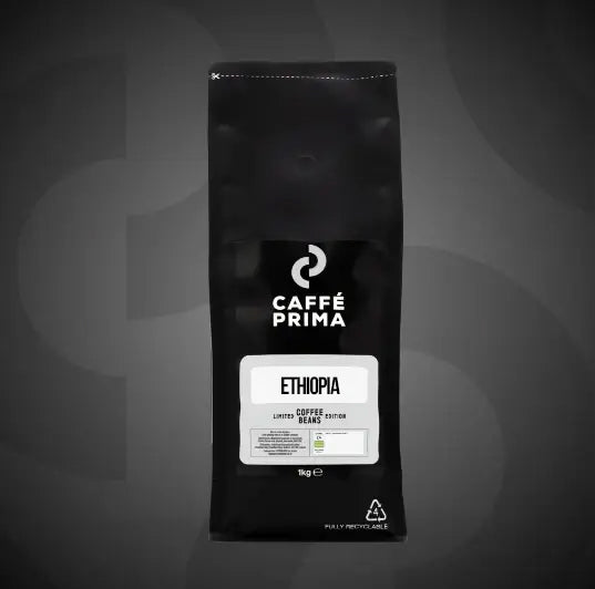 Packshot of Caffe Prima limited edition Ethiopian coffee