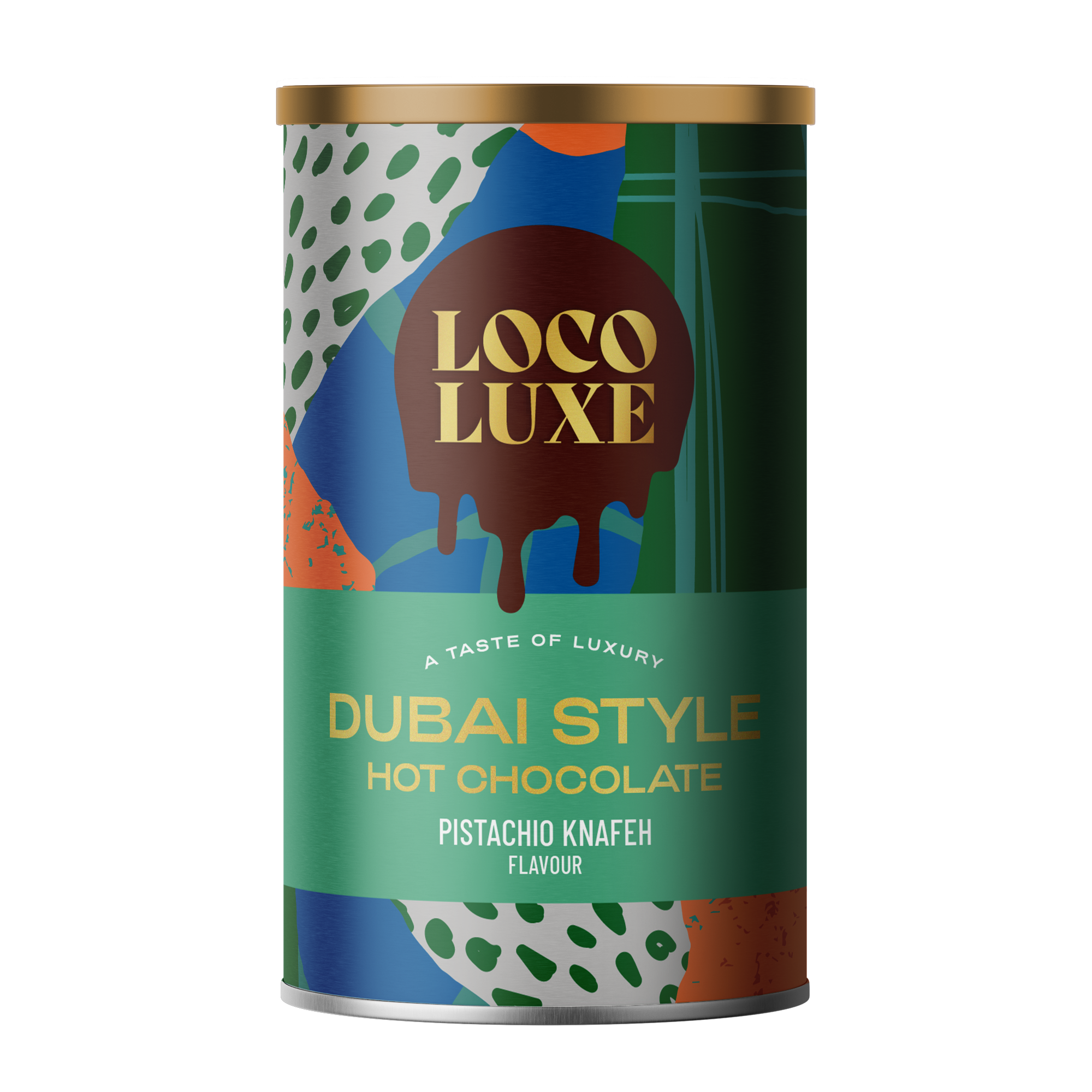 Loco Luxe Dubai Style Pistachio Knafeh Hot Chocolate 250g
