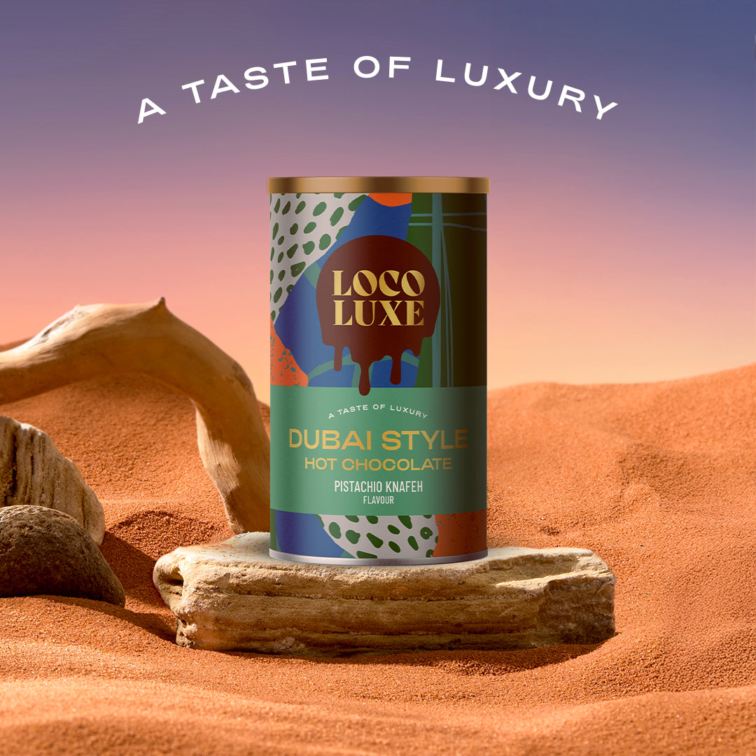 Loco Luxe Dubai Style Pistachio Knafeh Hot Chocolate 250g