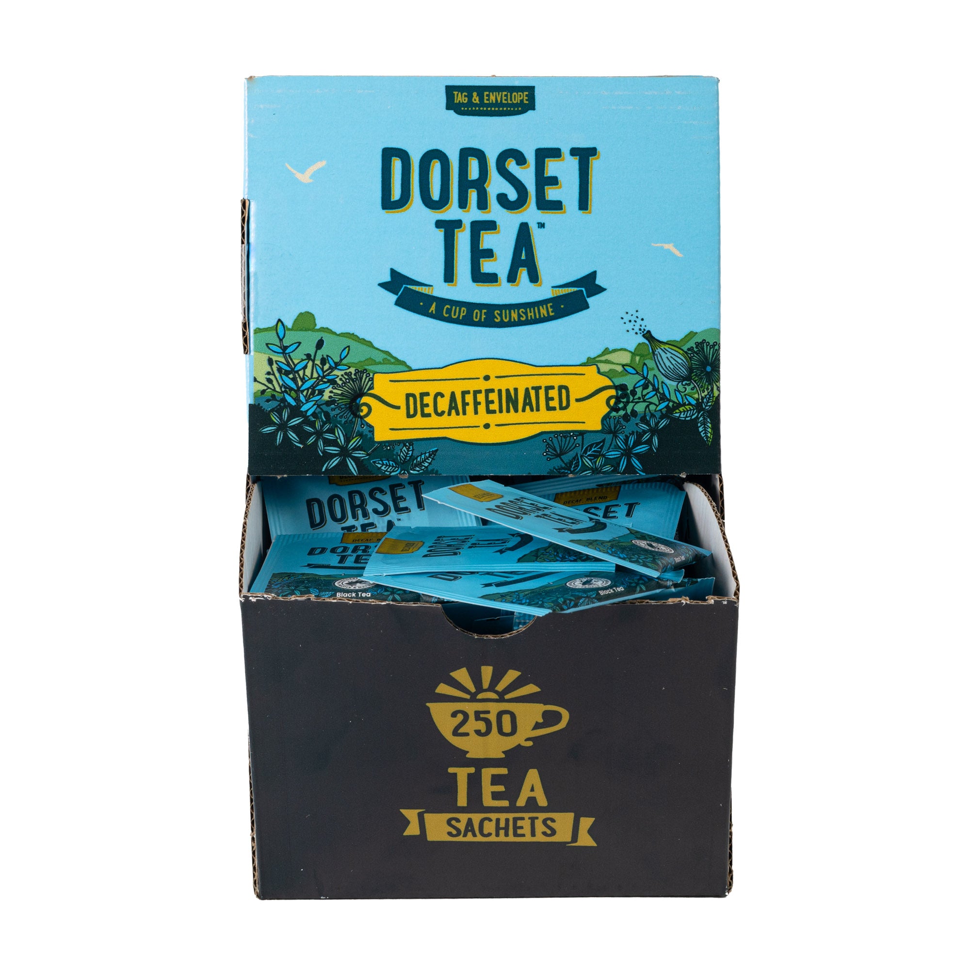 Dorset Tea Sunshine Blend Decaffeinated 250 Individually Wrapped Tea Bags