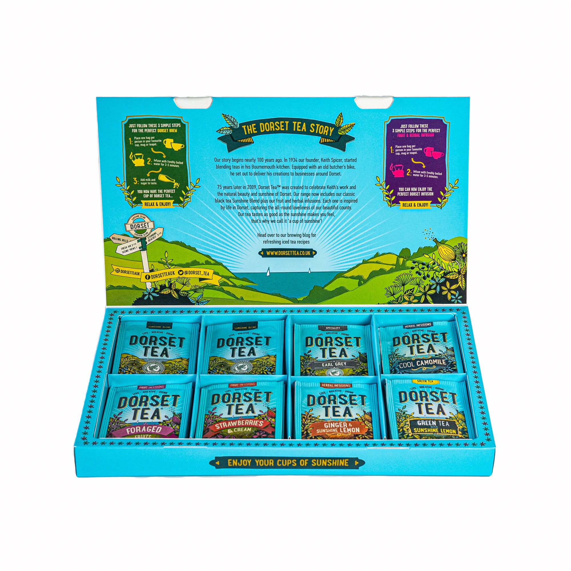 Dorset Tea Discovery Box (40 Tea Bags) Selection of 7 Blends