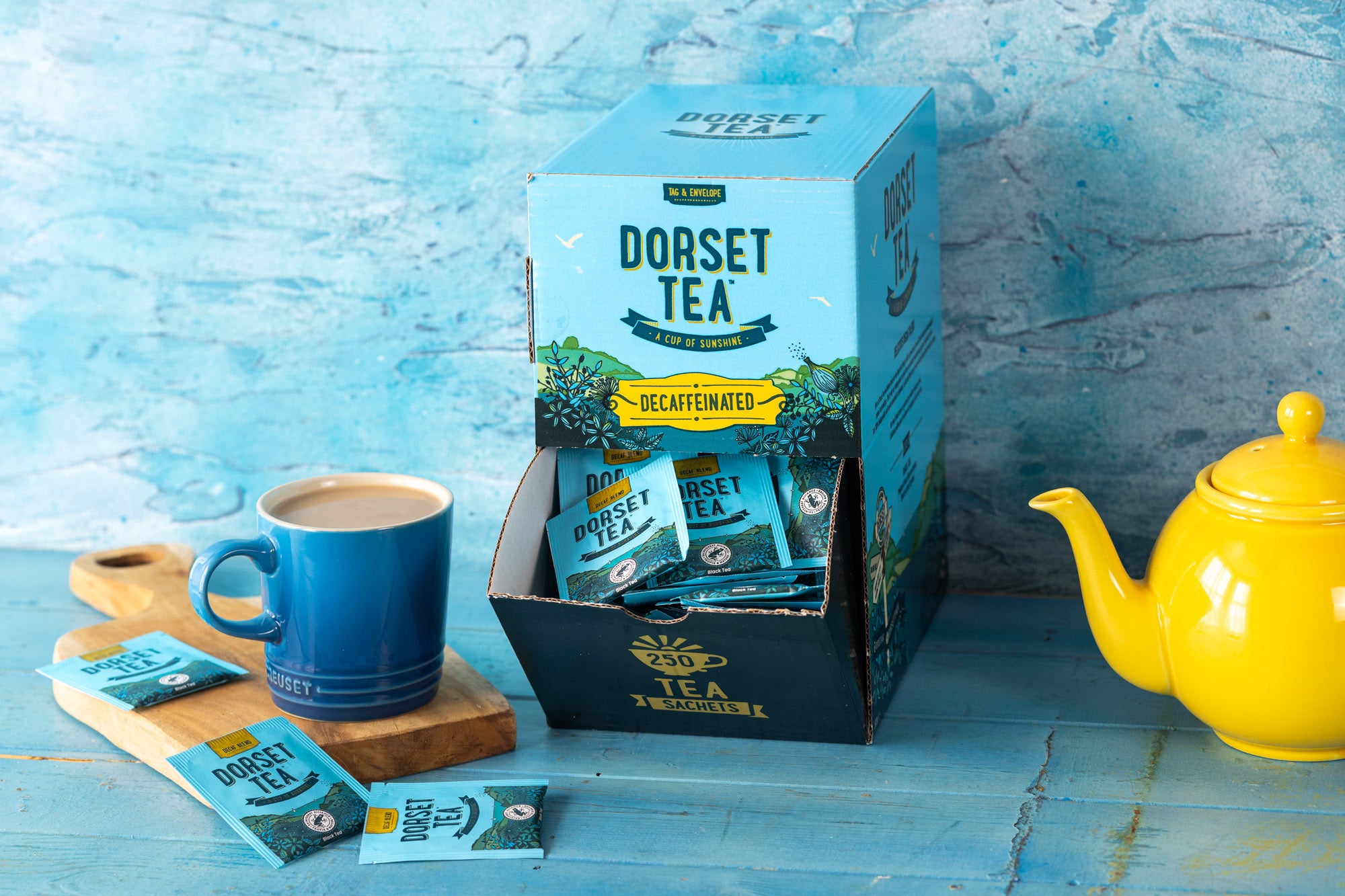 Dorset Tea Sunshine Blend Decaffeinated 250 Individually Wrapped Tea Bags